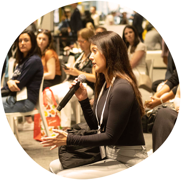 Woman speaking at an Education Event